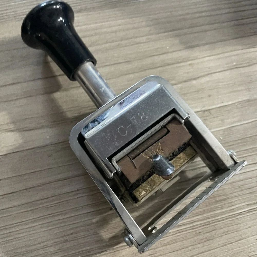 Vintage Cosco C-78 Automatic Numbering Machine Pricing 8 Wheel